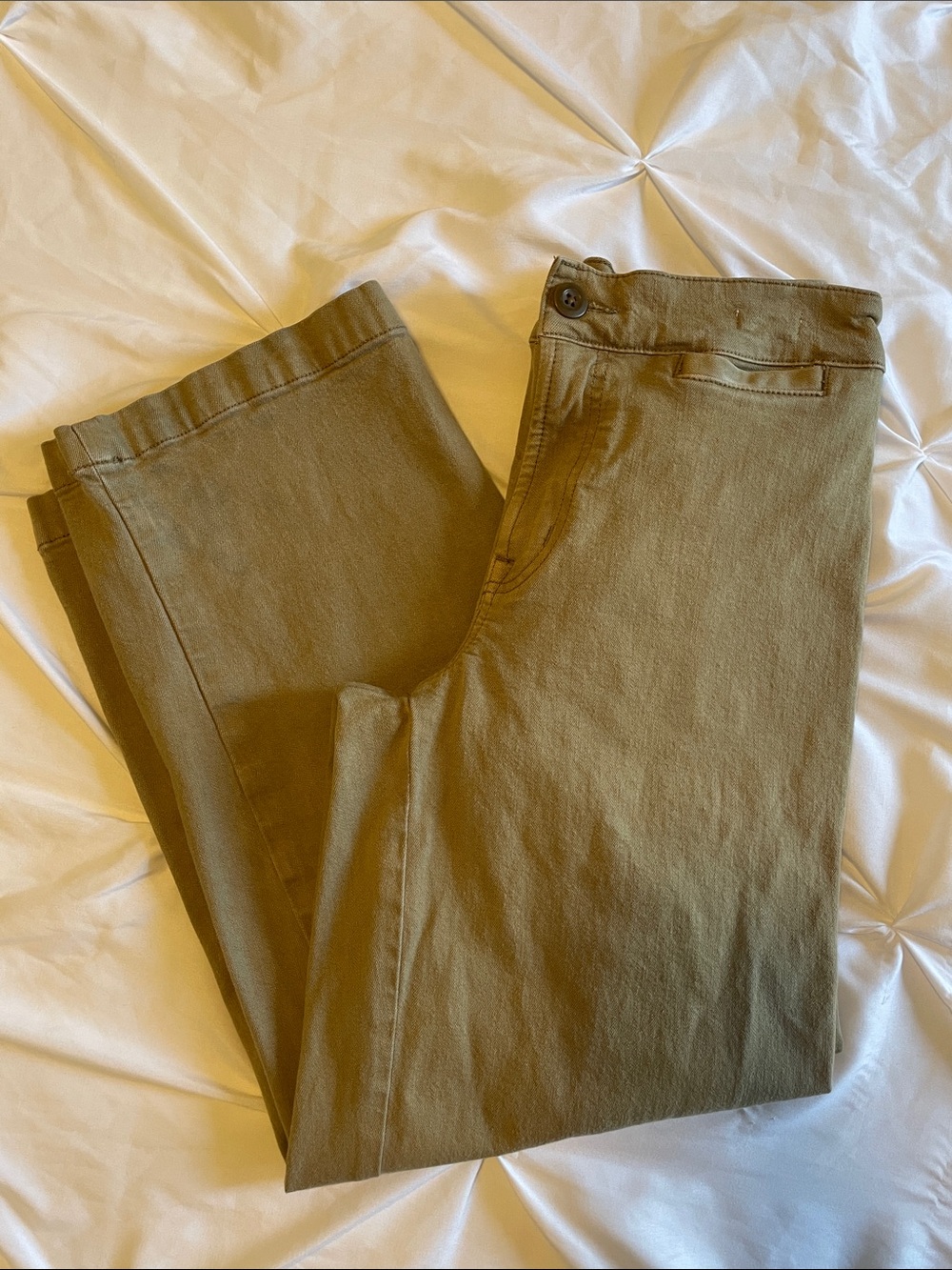 Madewell Wide Leg Pants in Tan